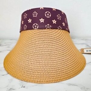 Fashion For Women Summer Straw Hat Visor Wide Brim Open Sun Cap Beach Sun Hat